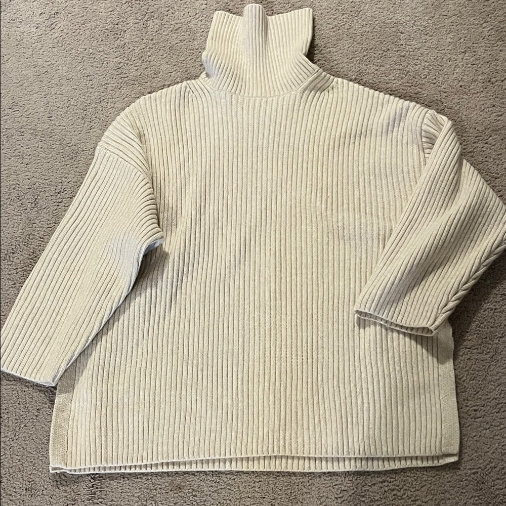 Cozy Cream oversized ribbed Sweater